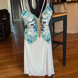 Sherri Hill 55075 Butterfly Dress size 4 EUC